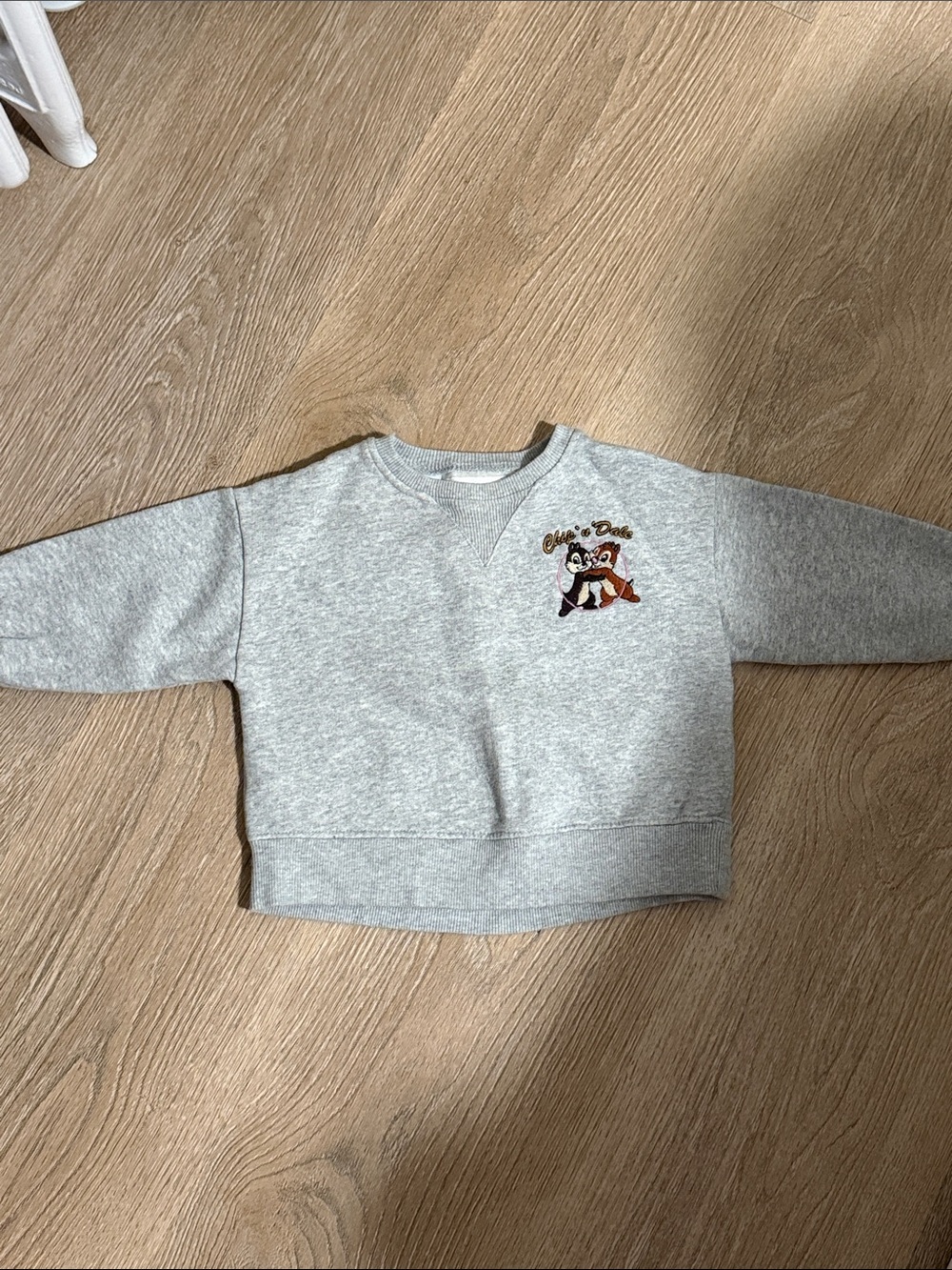 Zara Kids Grey Crewneck Sweatshirt - Disney Chip n Dale